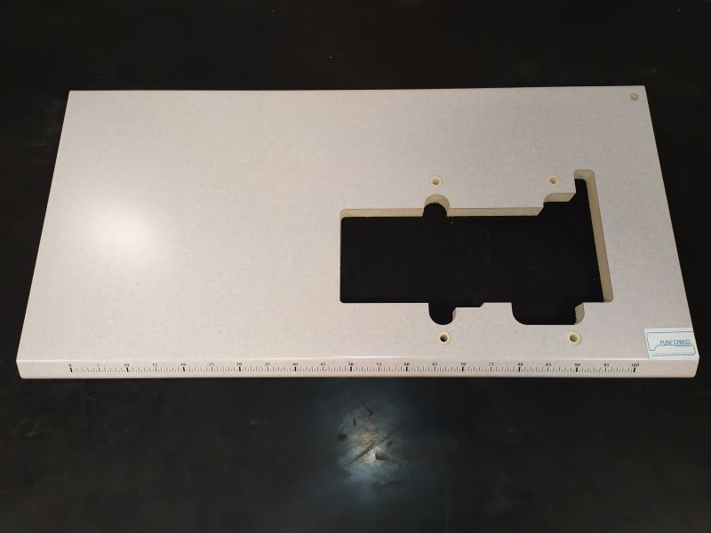 TAVOLA X KANSAI 8803 120X60X4 FORO LATERALE TRUCIOLARE LAM.707 GRIGIO +  BUSSOLE
