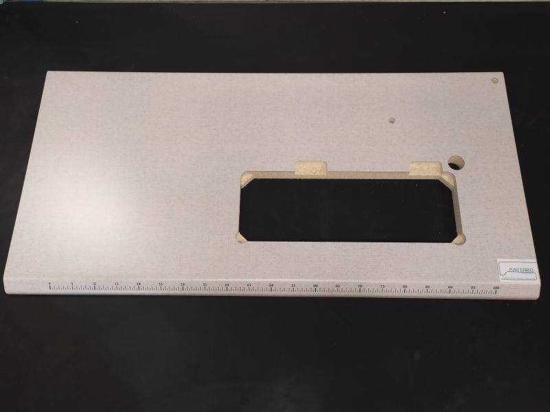 TAVOLA X JUKI 9000B/9010A  TRUC.120X60X4CON BUSSOLE LAMINATO GRIGIO 707 LISCIO