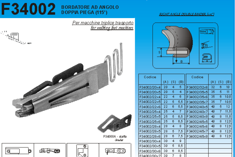 BORDATORE ANGOLO DOPPIA PIEGA