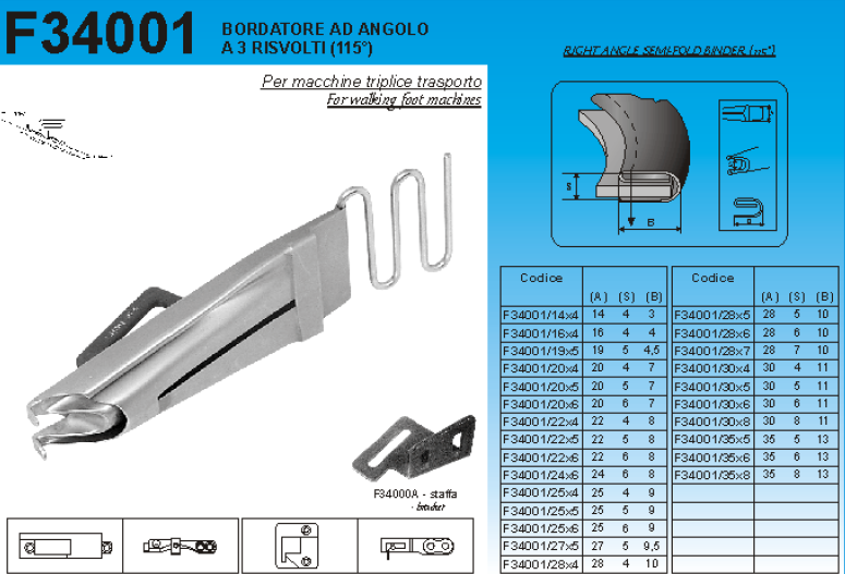 BORDATORE ANGOLO 3 RISVOLTI
