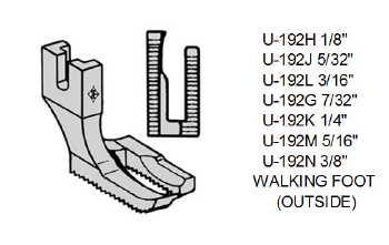 WALKING FOOT OUTSIDE CORDONCINO 1/8