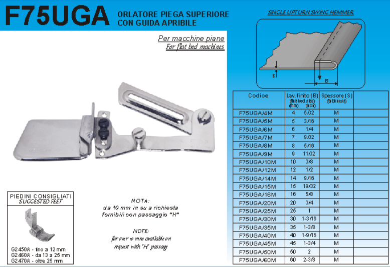 ORLATORE PIEGA SUP.CON ATTACCO SGANCIA