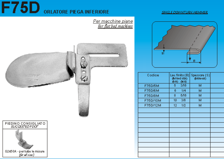 ORLATORE PIEGA INFERIORE =GO200