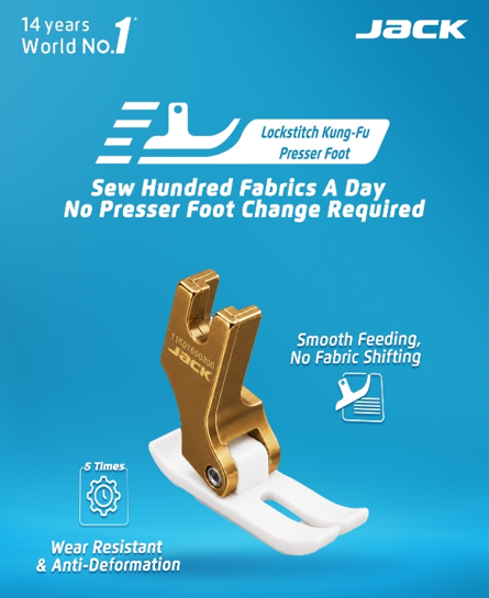 KUNG-FU PRESSER FOOT LOCKSTITCH