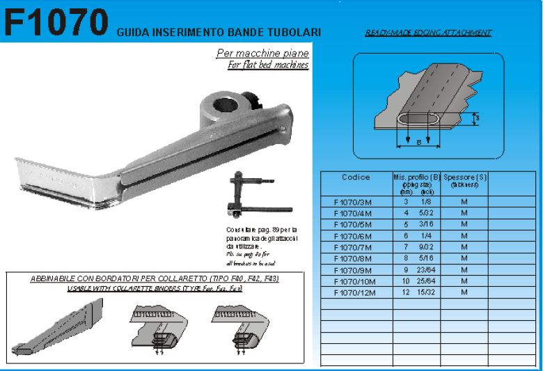GUIDA INS.BANDE TUBOLARI CON PONTICELLO