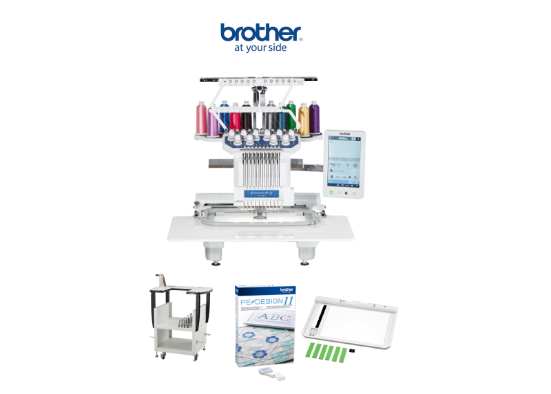 1055X PR RICAMATRICE 36X20CM 10 COLORI +KIT CARRELLO + PE DESIGN11 + TELAIO SCAN